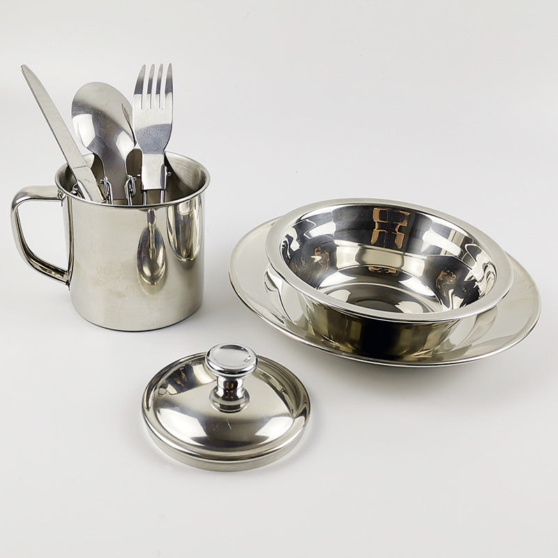 Camping Stainless Steel Cookware Set