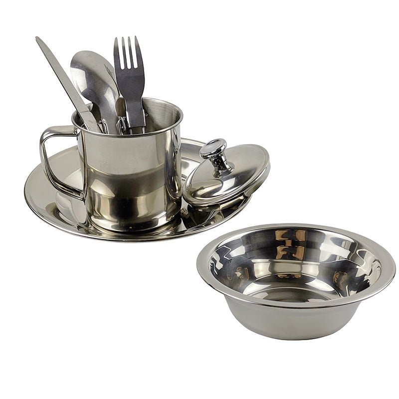 Camping Stainless Steel Cookware Set