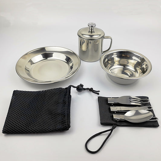 Camping Stainless Steel  Cookware Set