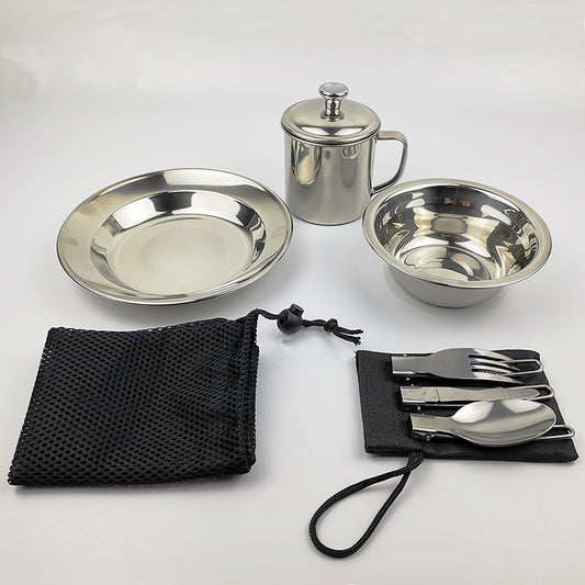 Camping Stainless Steel Cookware Set